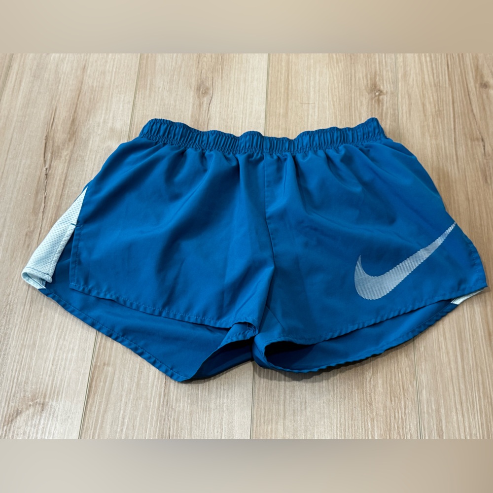 ⚡️ Nike Dri-Fit Athletic Shorts Medium Blue Lined Running Gym Shorts Drawstring